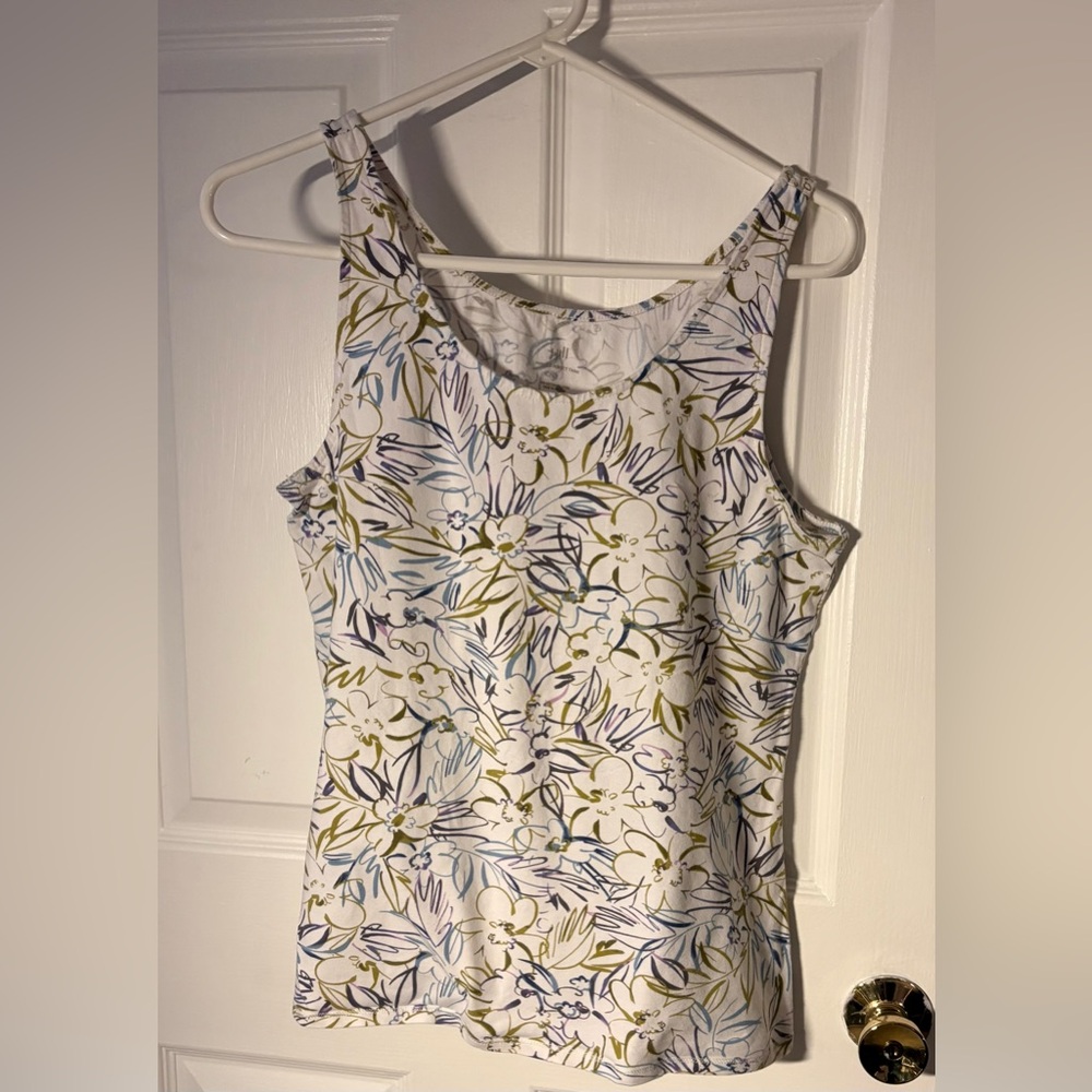 JJILL Perfect Tank in Abstract Floral Print